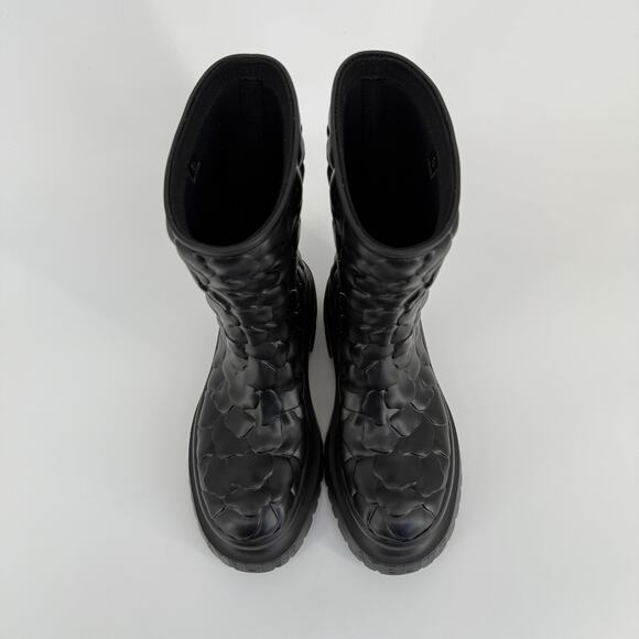 Valentino Garavani Rain Boots Floral Flower Platform Italy Chunky EU 39 US 8.5 - Picture 8 of 13